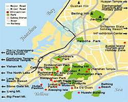 Qingdao Attractions Map