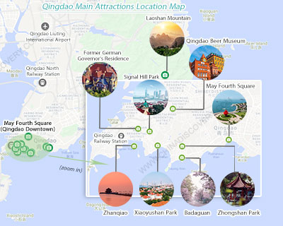 Qingdao Top Attractions Map