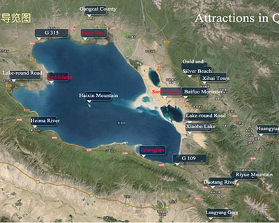 Qinghai Lake Tourist Map