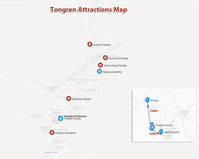 Tongren Attractions Map