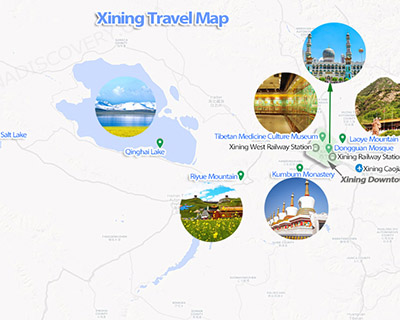 Xining Attractions Map