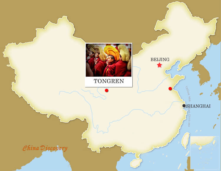 Tongren China Map