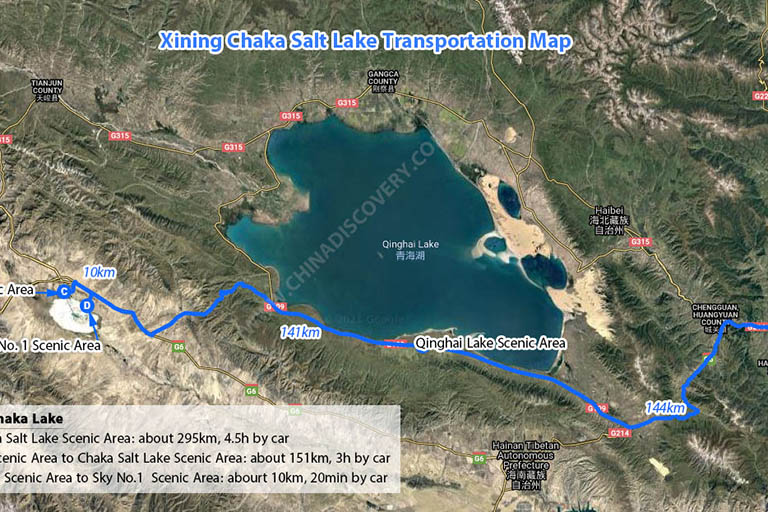 Chaka Salt Lake Transportation Map