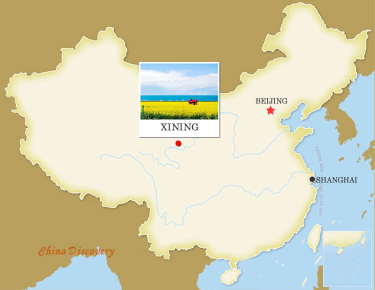Xining China Map