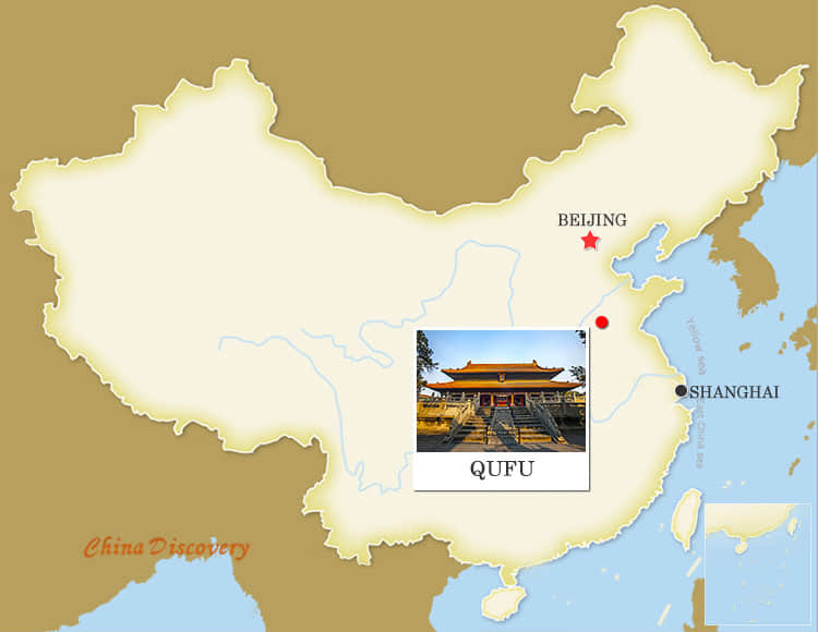 Qufu China Map