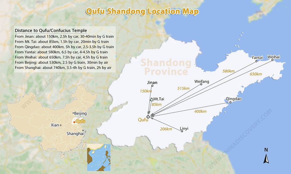 Qufu Location Map