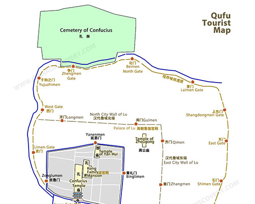 Qufu Tourist Map