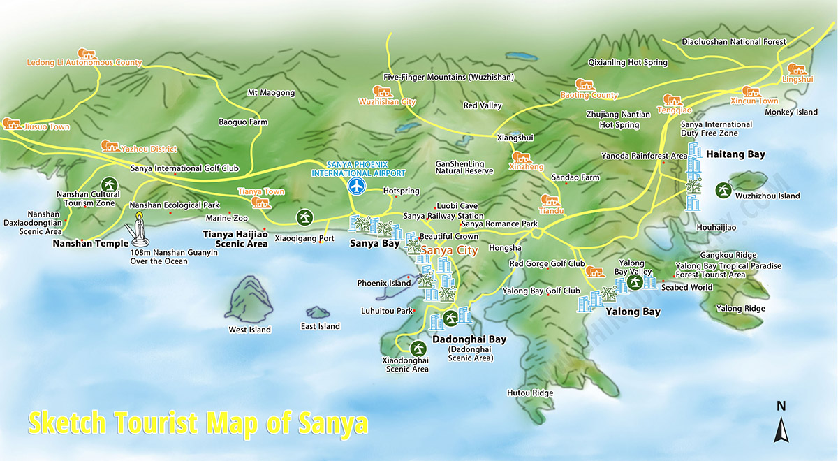 Sanya Map