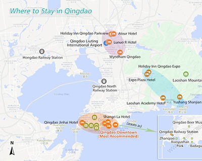Qingdao Accommodation Map