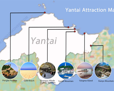 Yantai Attractions Map