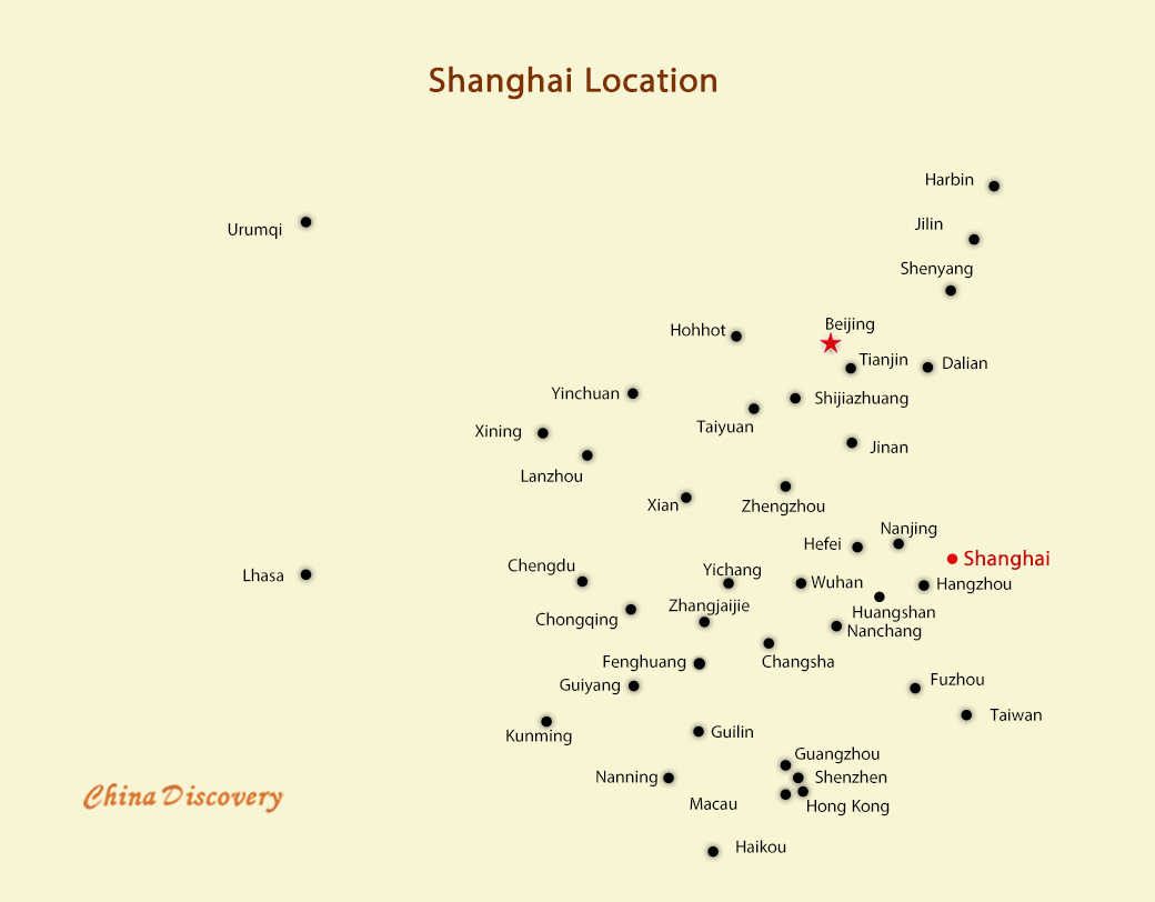 Shanghai China Location map