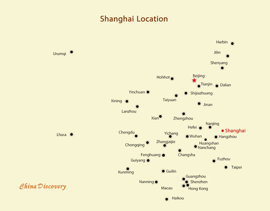 Shanghai China Location map