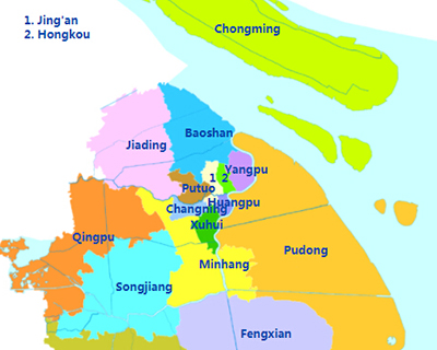 Shanghai District Map