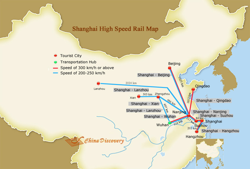 Shanghai High Speed Rail Map