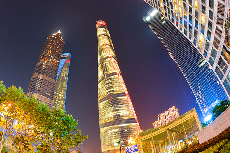 Night View of Shanghai Tower