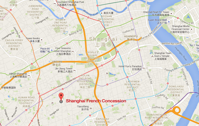 French Concession Shanghai Map