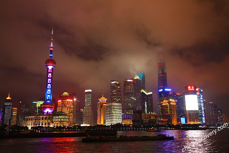 Shanghai Skyscrapers at Night