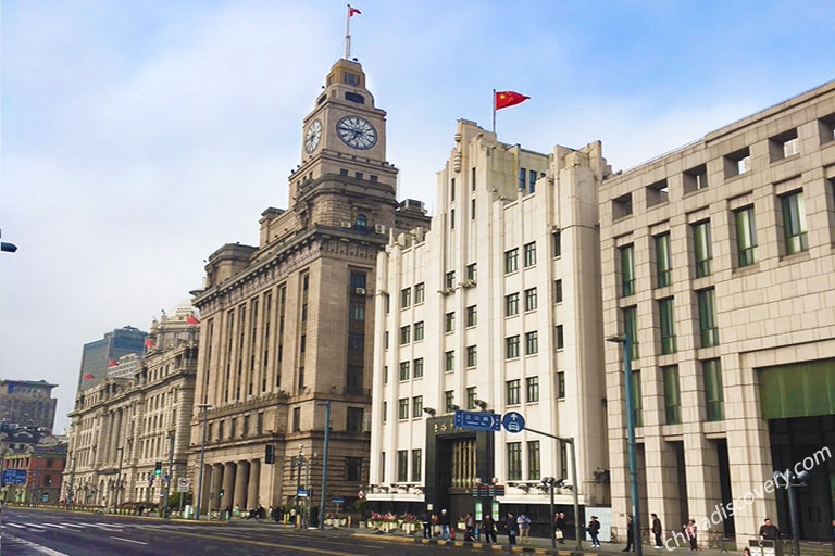 Western-style Architecture at the Bund, Taken by Taylor from USA