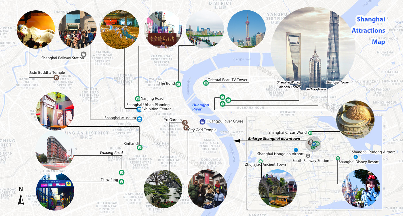 Shanghai Attraction Map