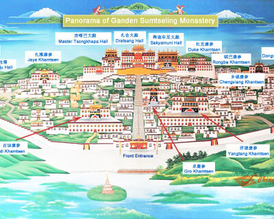 Ganden Sumtseling Monastery Map