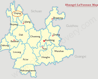 Shangri-La Yunnan Map