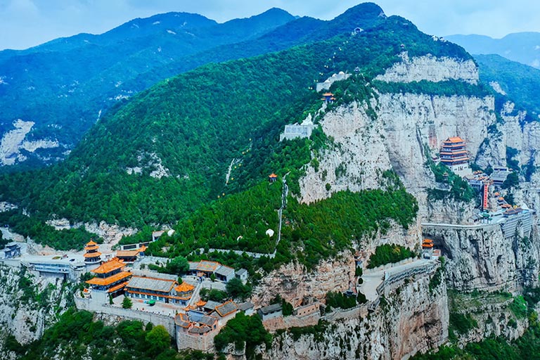 Panoramic View of Mianshan Mountain Shanxi Attractions