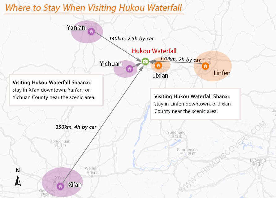 Where to Stay in Hukou Waterfall