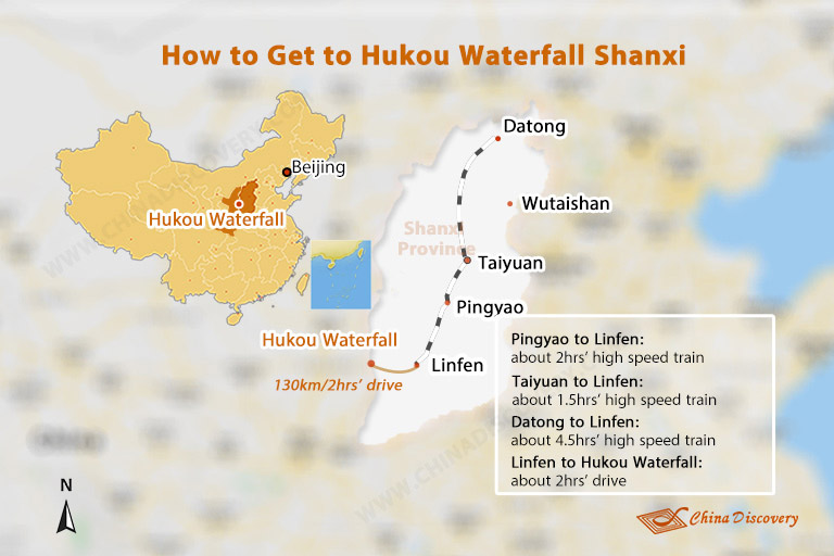 Hukou Waterfall Map