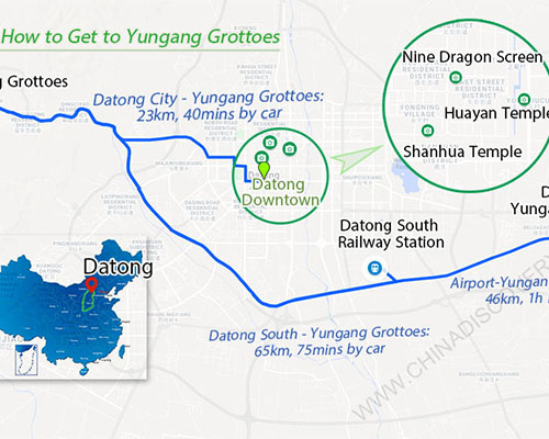 Yungang Grottoes Transfer Map