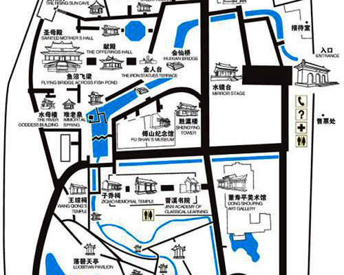 Taiyuan Jinci Temple Map