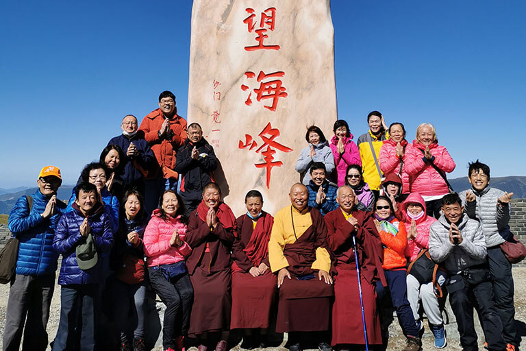 Our Dear Buddhist Clients on East Terrace of Mount Wutai