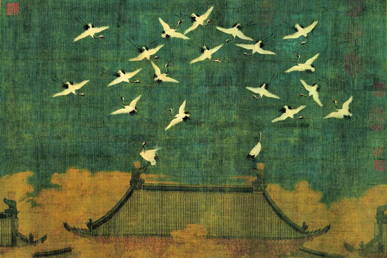 Auspiciou Cranes in Liaoning Provincial Museum Zhaoling, Beiling Park