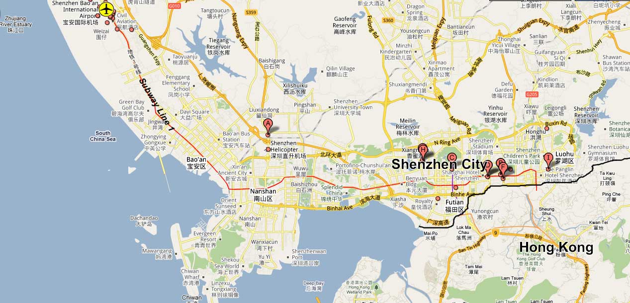 Shenzhen Maps detailed China Shenzhen Attraction