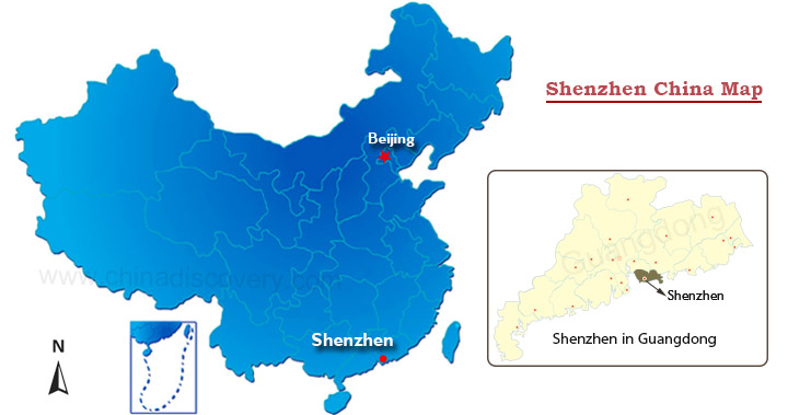 Shenzhen China Map