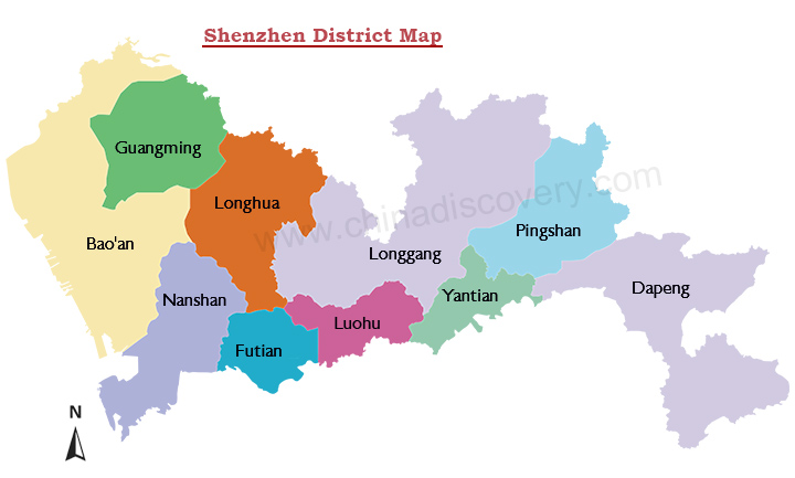 Shenzhen District Map