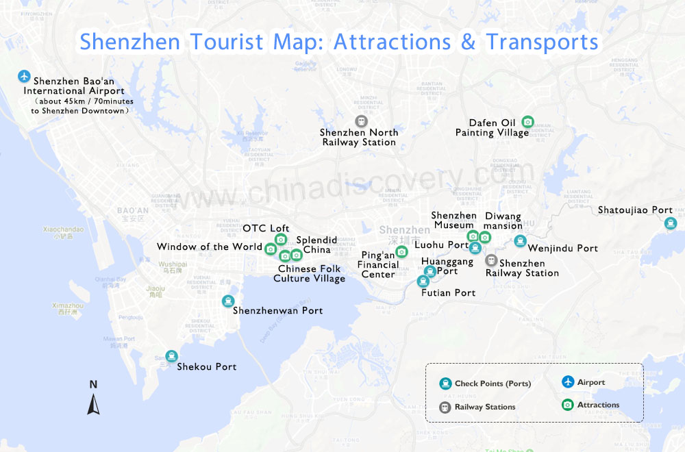 Tourist Map of Shenzhen City