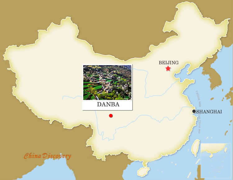 Danba China Map