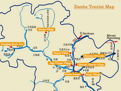 Danba Tourist Map