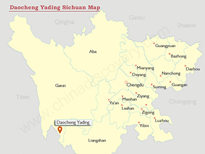 Daocheng Yading Sichuan Map