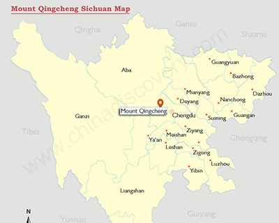 Mount Qingcheng Sichuan Map