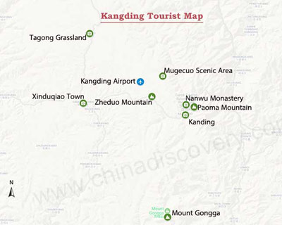 Kangding Tourist Map