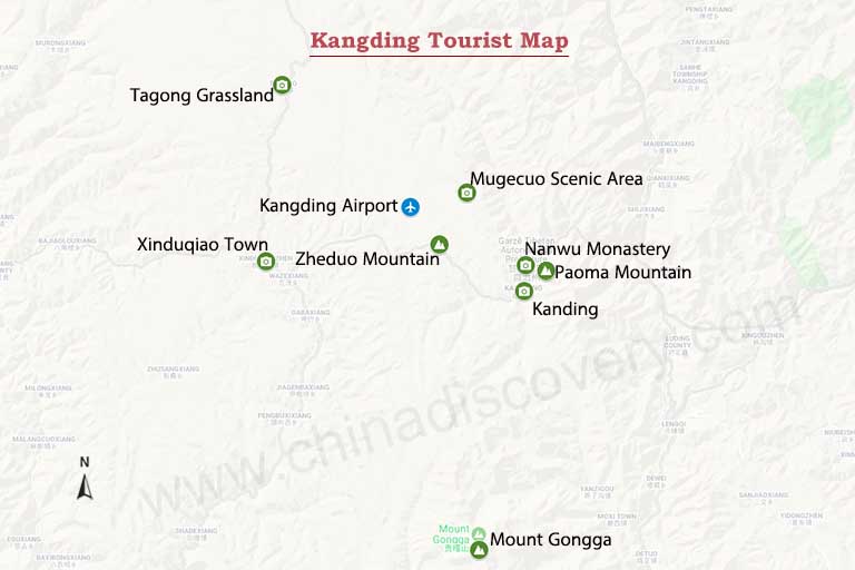 Kangding Tourist Maps