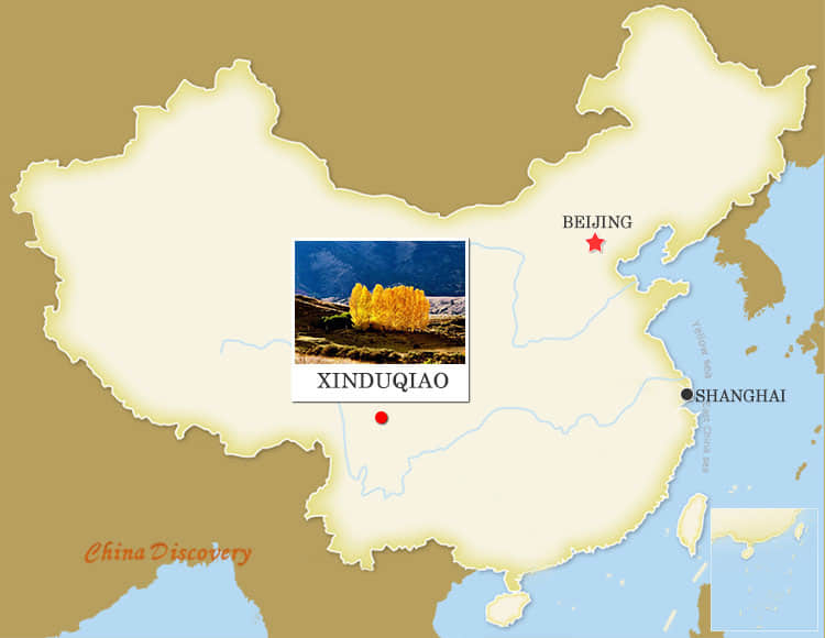 Xinduqiao China Map
