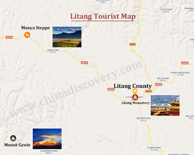 Litang Tourist Map