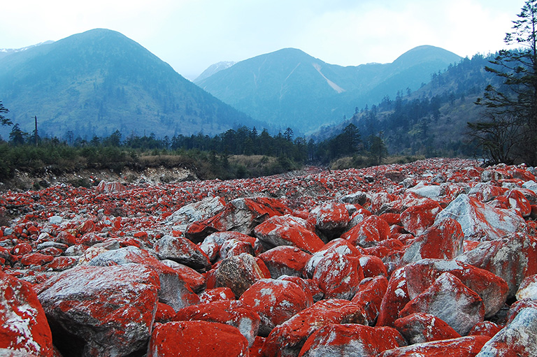 Red Rock Shoal at Hailuogou Hailuogou Glacier Park