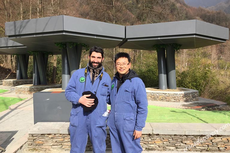 Participants at Shenshuping Panda Base Participants at Shenshuping Panda Base