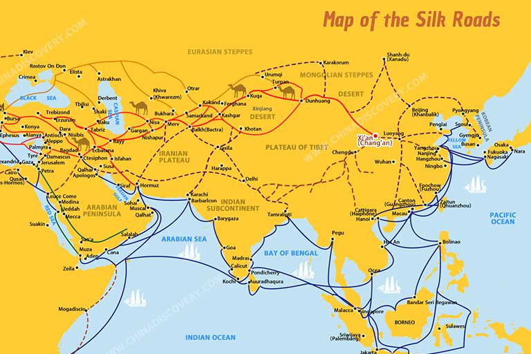 Silk Road Route Map