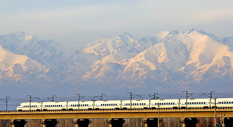 Bullet Train was Running on Lanzhou Urumqi High Speed Railway ©xinhuanet How to Plan a Silk Road Travel - Silk Road Trip Planner