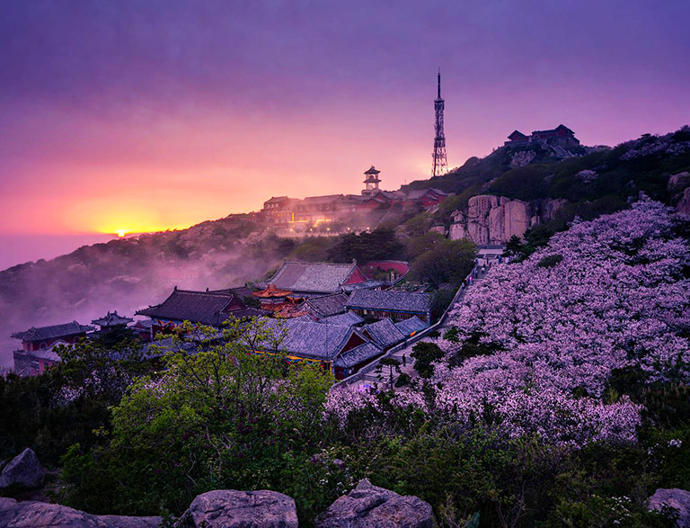 Mount Tai at dawn China in March