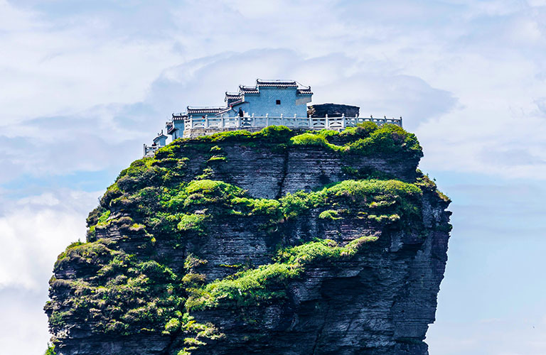 Temple on the Peak of Fanjingshan China in May